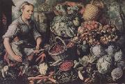 Joachim Beuckelaer Market Woman with Fruit,Vegetables and Poultry (mk14) oil painting reproduction